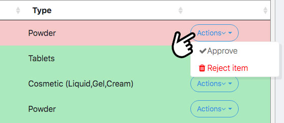 Actions Button