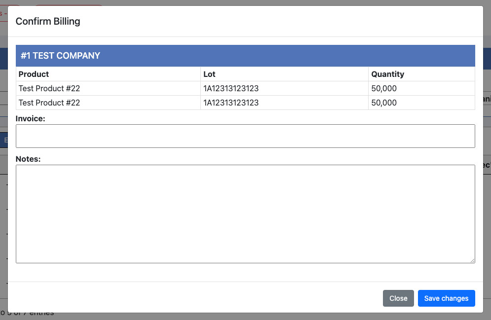 Confirm Billing