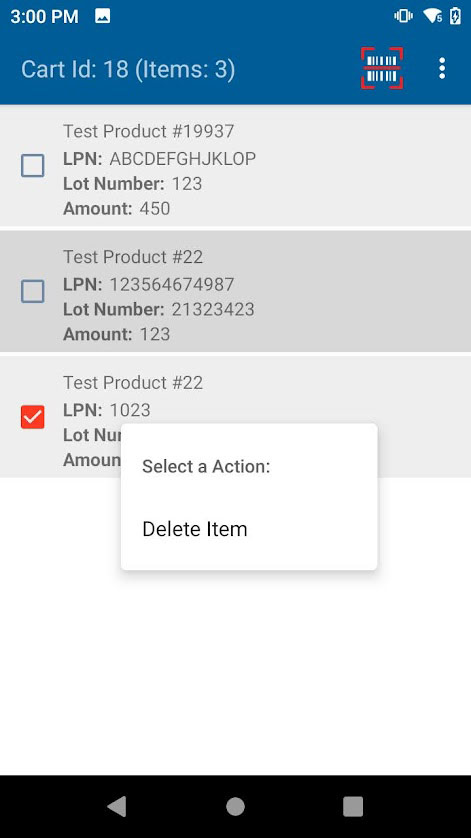 Single Item Deletion