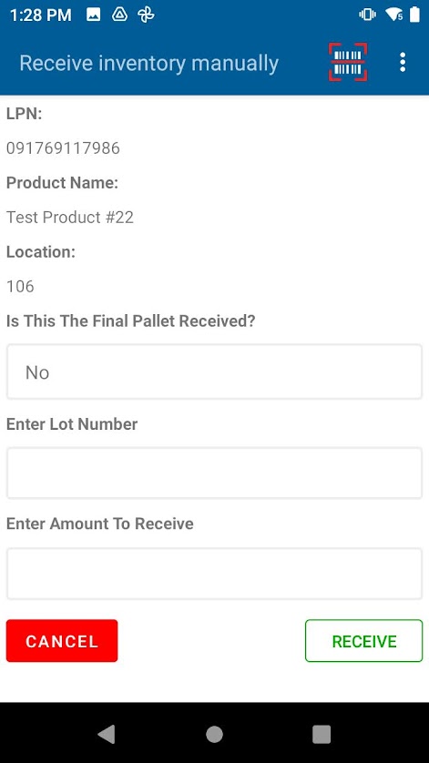 Receive Manually Confirm